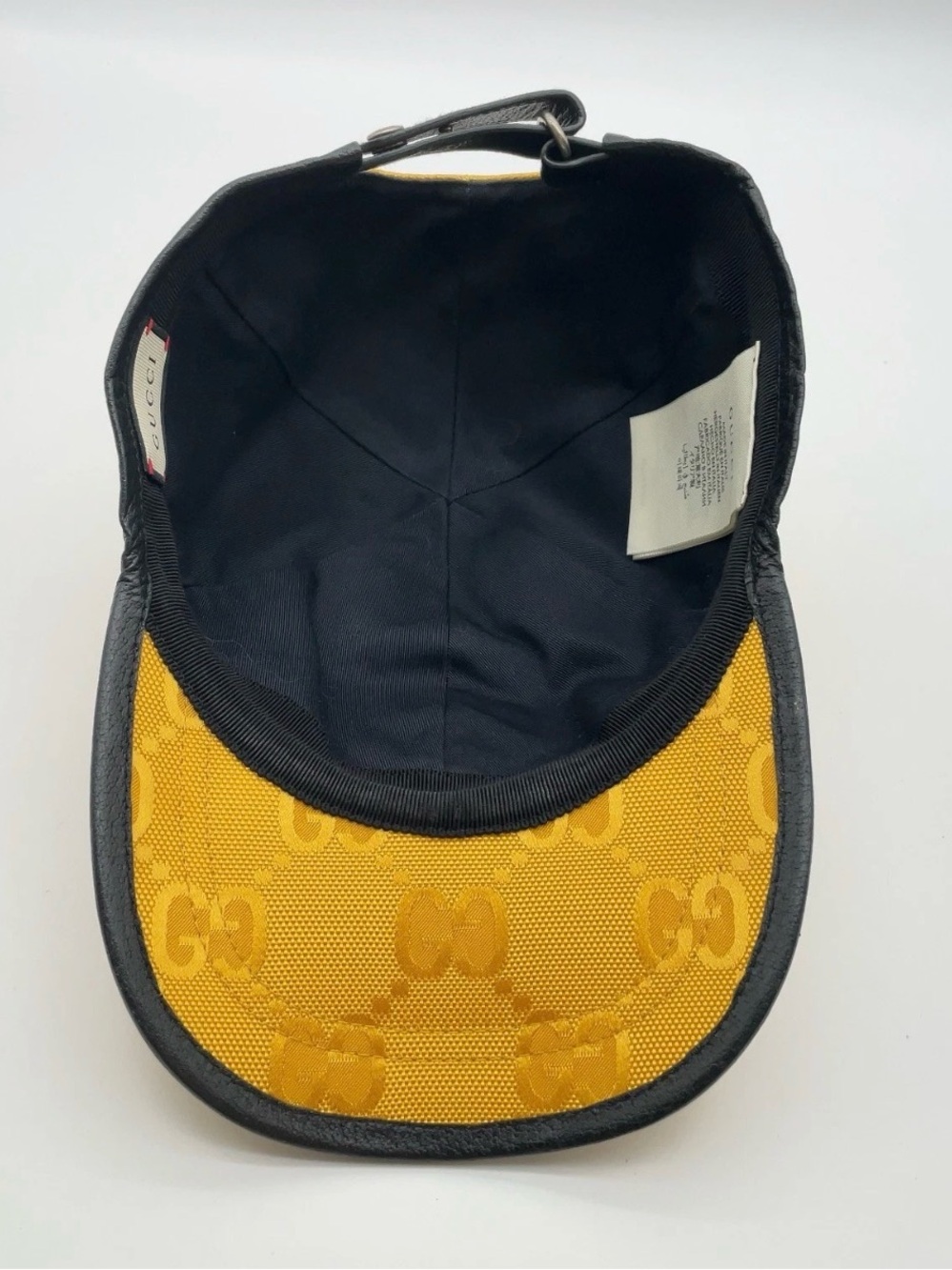 Auth GUCCI Off The Grid GG Nylon Yellow M 58 Baseball Cap - Picture 8 of 16